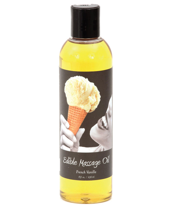 Earthly Body Edible Massage Oil - 8 oz French Vanilla