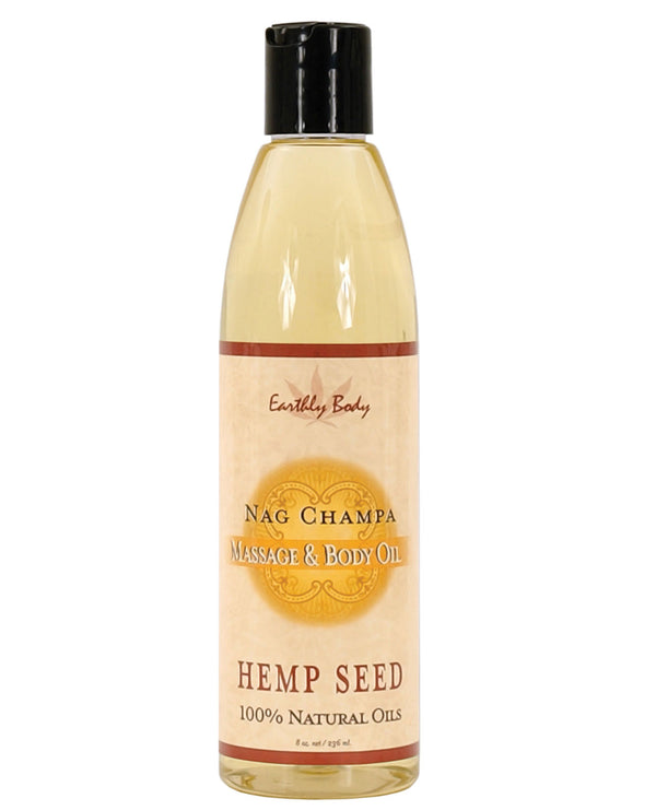 Earthly Body Massage & Body Oil - 8 oz Nag Champa