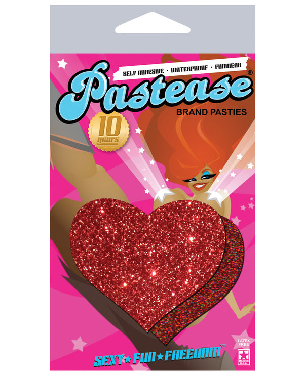 Pastease Glitter Heart - Red O/S