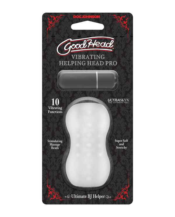 GoodHead Helping Head Pro ULTRASKYN Vibrating Stroker - Frost