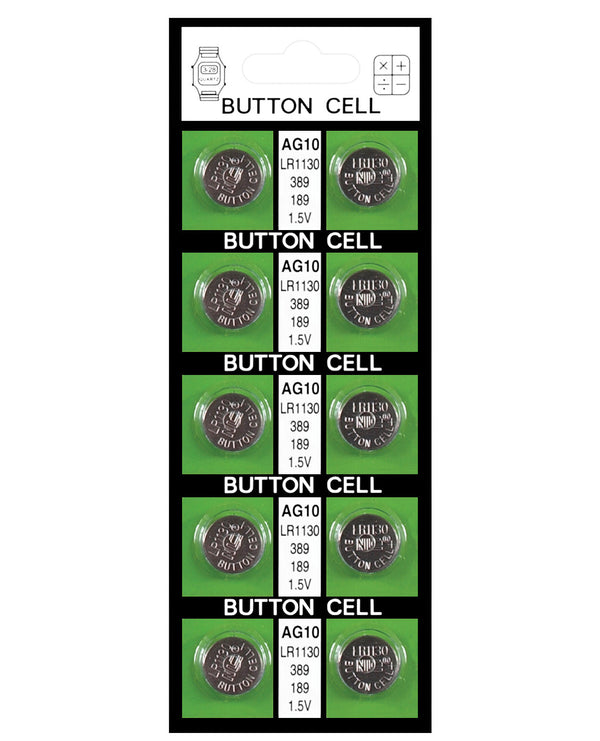 Batteries AG10 - Card of 10