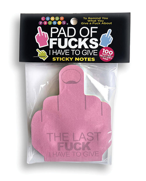 Last Fuck I Have to Give Sticky Notes - 100 Notes Per Pad
