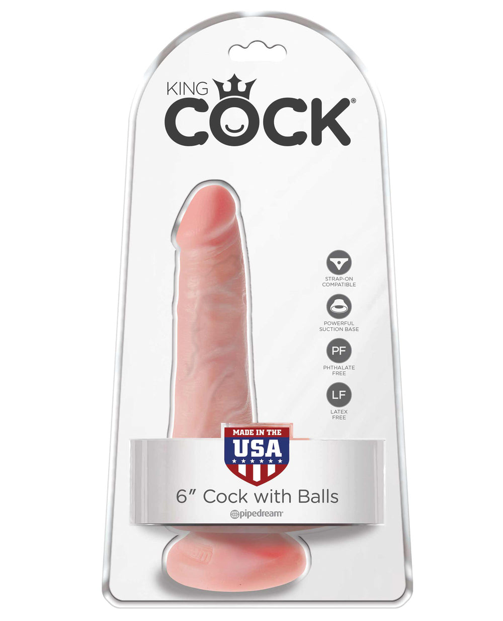 King Cock 6" Cock w/Balls - Flesh