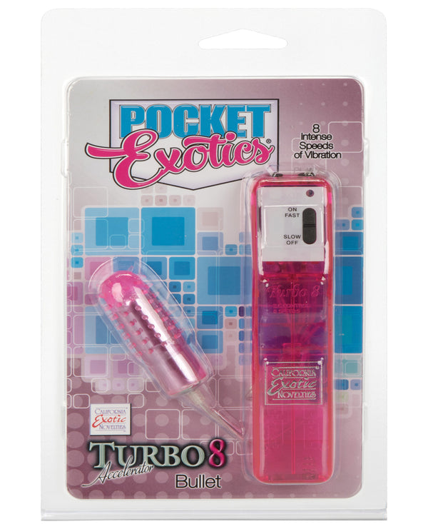 Pocket Exotics Turbo 8 Accelerator Single Bullet - Pink