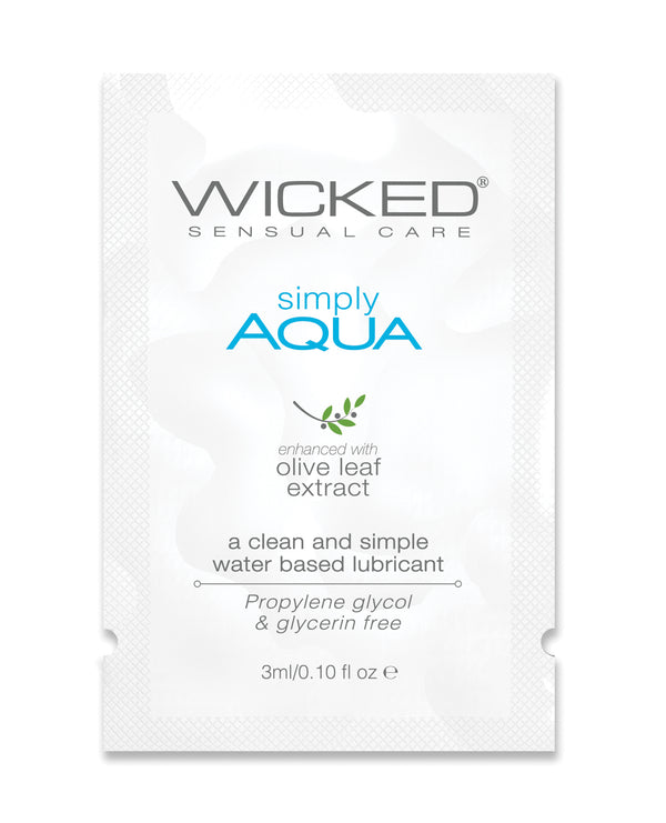 Wicked Sensual Care Simply Aqua Water Based Lubricant - .1 oz