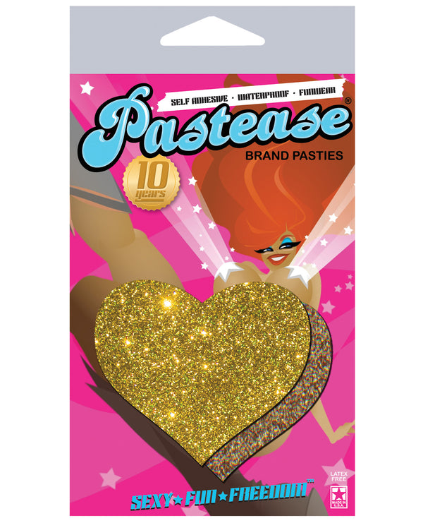 Pastease Glitter Heart - Gold O/S