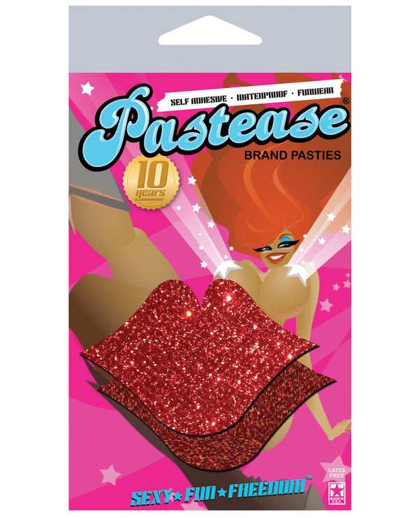 Pastease Glitter Lips - Red O/S