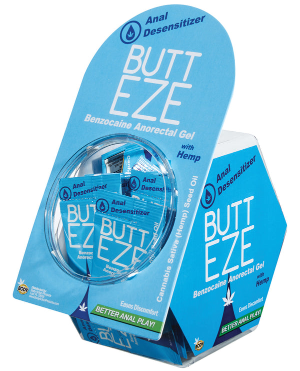Butt Eze Desensitizing Lubricant w/Hemp Seed Oil Sample Packet - Bowl of 50