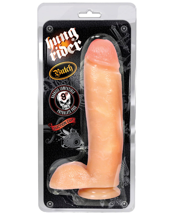 Blush Hung Rider Butch 11" Dildo w/Suction Cup - Flesh