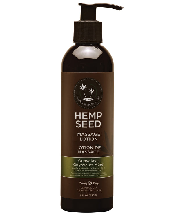 Earthly Body Hemp Seed Massage Lotion - 8 oz Guavalava