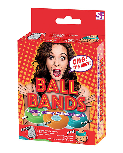 Gummy Ball Bands - 3 Pack Assorted Colors/Flavors
