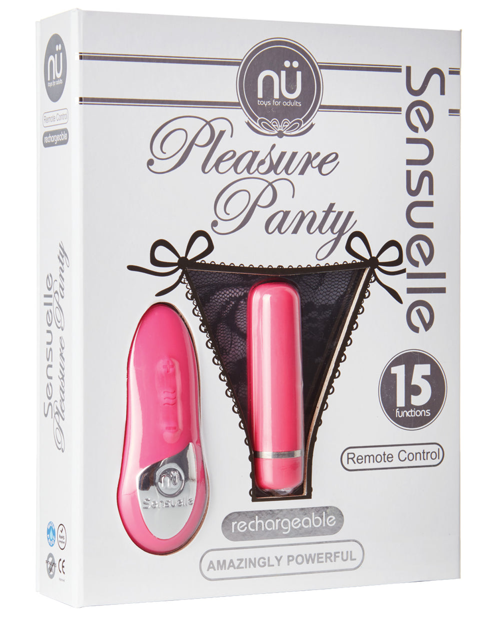 Nu Sensuelle Pleasure Panty Bullet w/Remote Control 15 Function - Pink