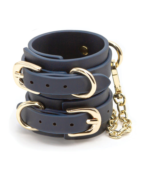 Bondage Couture Vinyl Wrist Cuff - Blue