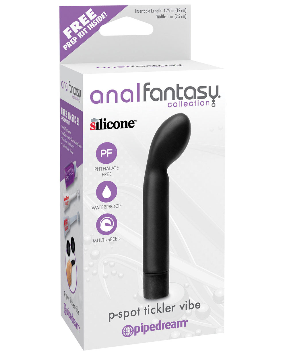 Anal Fantasy Collection P-Spot Tickler Vibe - Black