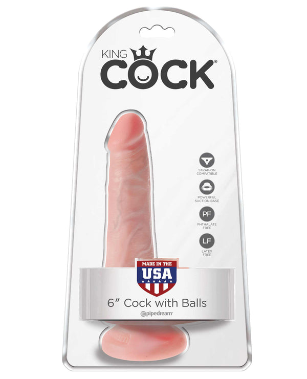 King Cock 6" Cock w/Balls - Flesh