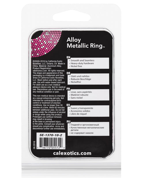 Alloy Metallic Ring - Medium Silver
