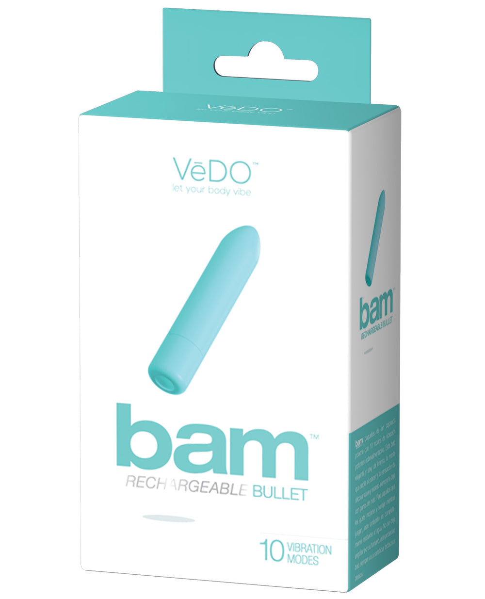 VeDO Bam Rechargeable Bullet - Tease Me Turquoise