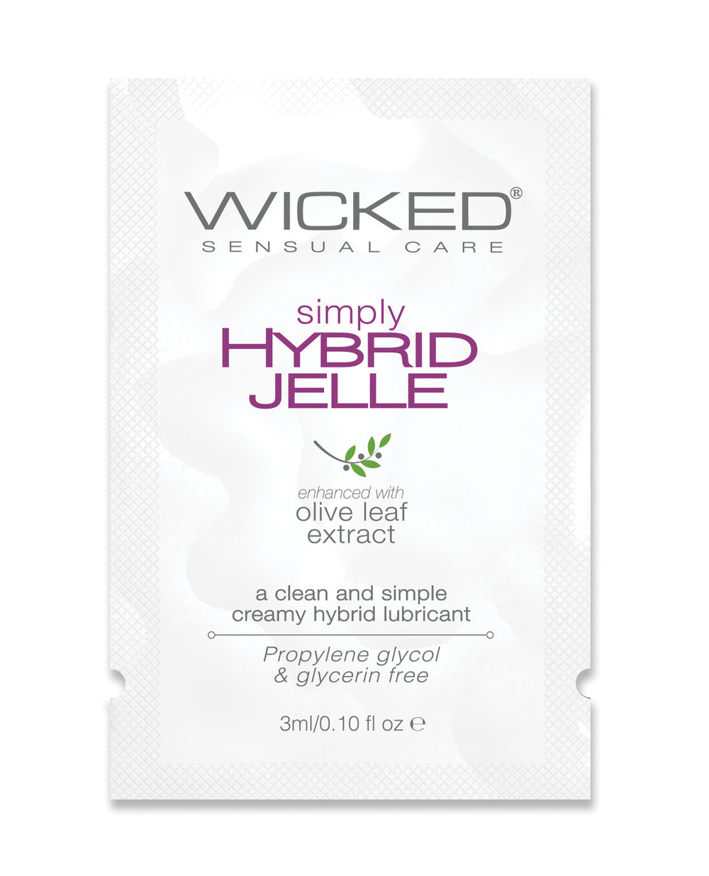 Wicked Sensual Care Simply Hybrid Jelle Lubricant - .1 oz