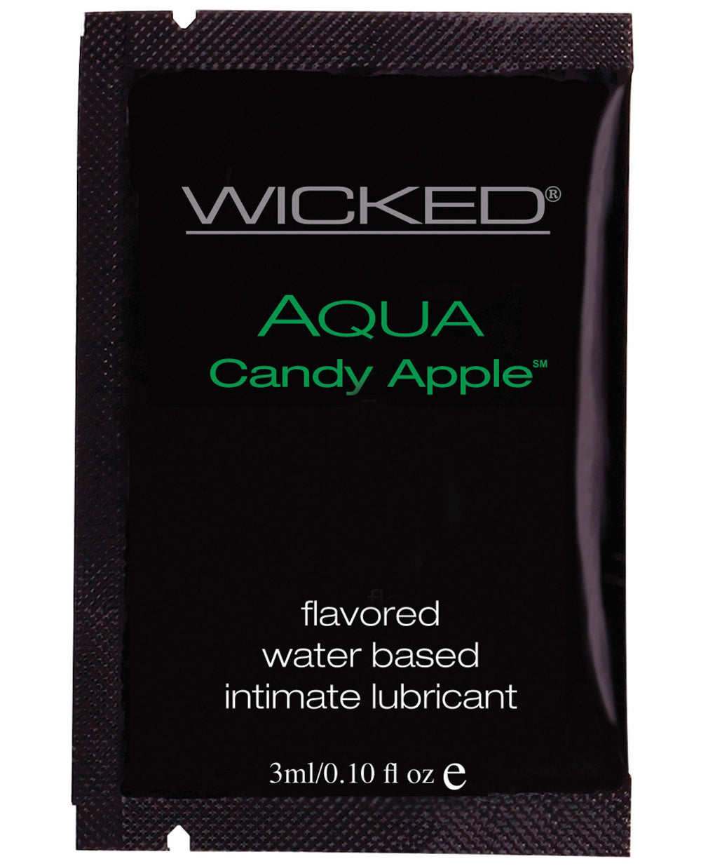 Wicked Sensual Care Aqua Waterbased Lubricant - .1 oz Candy Apple