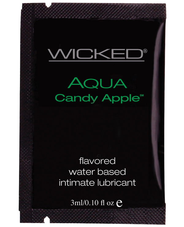 Wicked Sensual Care Aqua Waterbased Lubricant - .1 oz Candy Apple
